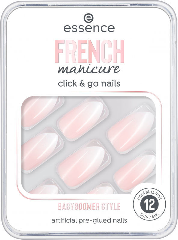 Essence FRENCH Manicure Click & Go Nails - Sztuczne paznokcie - 02 BABYBOOMER STYLE