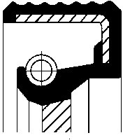 CORTECO Pierscień uszczelniający wału, wał skrzyni biegów 01019289B