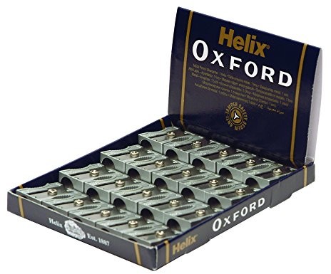 Helix q01021 Oxford 1 otworów Pencil Sharpener metalowym (20 sztuk) Q01021