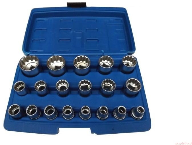 Falon tech ZESTAW KLUCZY NASADEK 1/2'' NASADKI SPLINE 8-32mm FAL_548