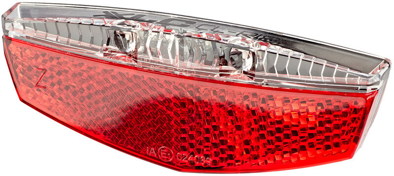 XLC Bagażnik, Reflektor tylny LED ,z odblaskiem,, kompatybilny z e-rowerami, 2021 Lampki tylne na dynamo 2500240100