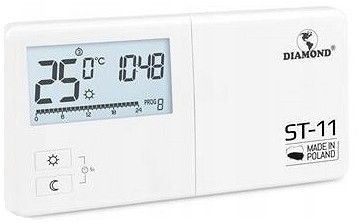 DIAMOND REGULATOR TEMPERATURY ST-11 DIAMOND STEROWNIK POKOJOWY DO KOTŁA, POMPY CIEPŁA ST-11 DIAMOND