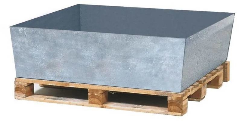 722 DENTA Wanna wychwytowa stal cynkowana bez kraty na 2 beczki po 200 l 1250x1220x330 72279512 79512-uniw