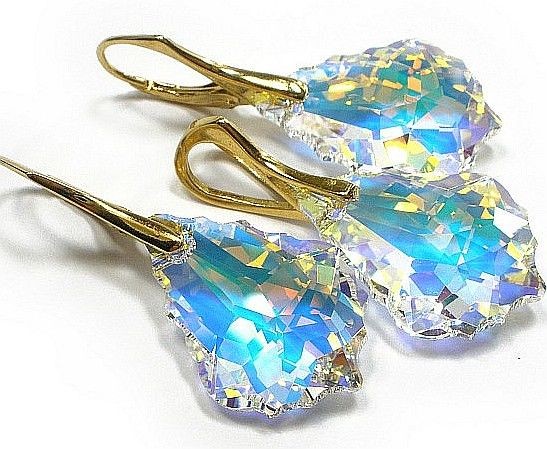 Arande OKAZJA SWAROVSKI piękny komplet POZŁACANY SREBRO 1213085189