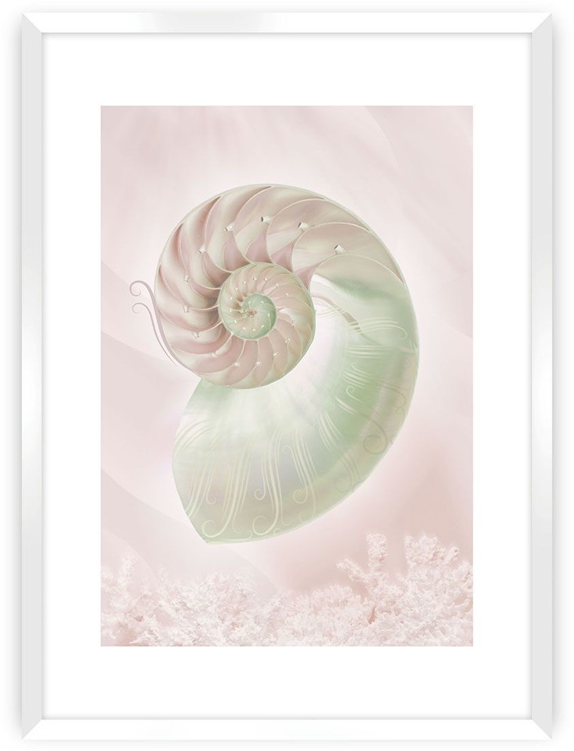 Dekoria Plakat Pastel Pink III 40 x 50 cm Ramka Biała 221D-000-45