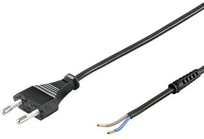 Wentronic przewód zasilający (wtyczka Euro na otwarte końce) 1,5 m Czarny 4040849505027