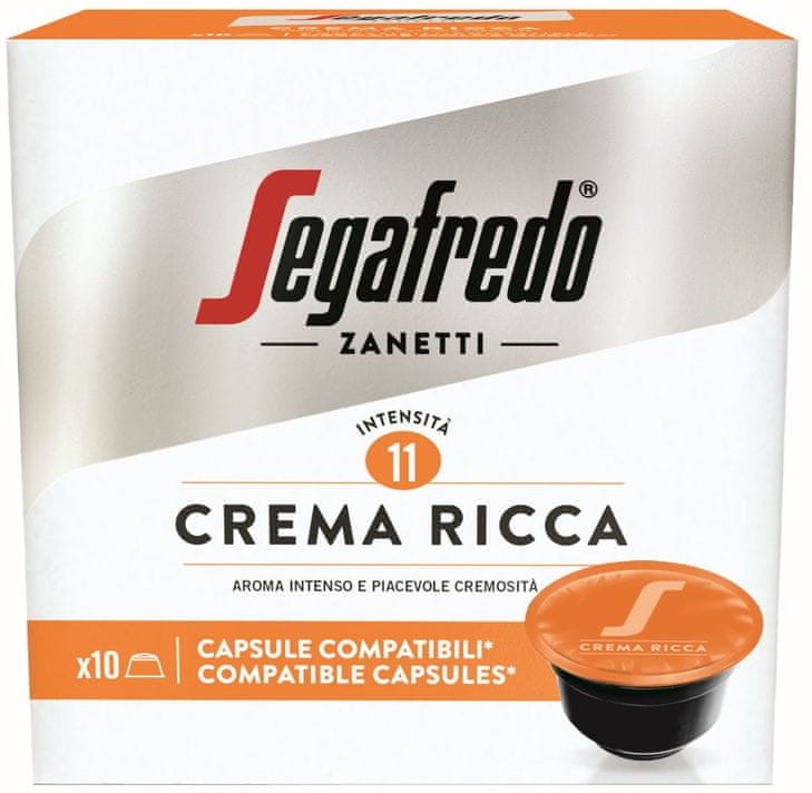 Segafredo Zanetti kawa w kapsułkach Crema Rica 10 szt x 7,5 g Dolce Gusto)