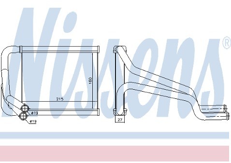 NISSENS Wymiennik ciepła, ogrzewanie wnętrza 77652 77652