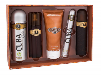 Cuba Gold zestaw Edt 100ml + 100ml Balsam po goleniu + 200ml Żel pod prysznic + 200ml Deodorant + 35ml edt dla mężczyzn