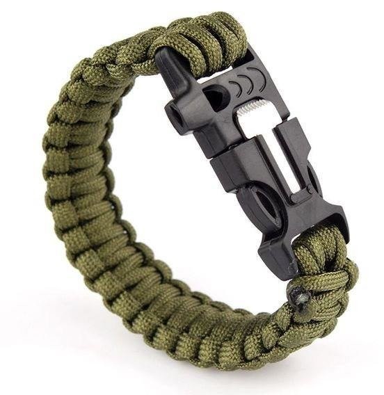 Paracord UPOMINKARNIA Bransoletka 3w1 ARMY GREEN GW437-0