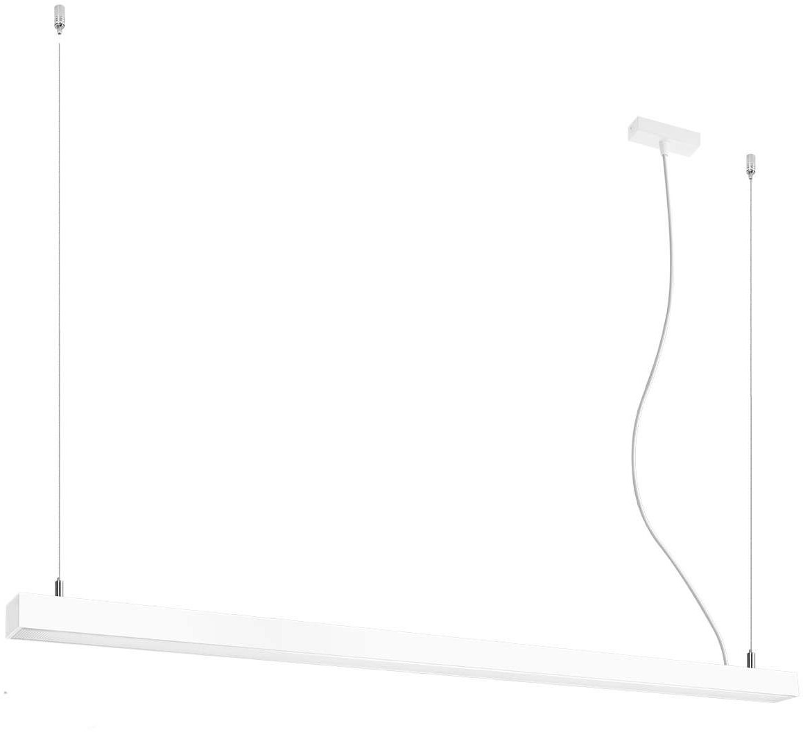 Thoro Nowatorska Lampa Wisząca PINNE 1450 BIAŁA Minimalistyczny Design Lampa Sufitowa Natynkowa Żyrandol Moduł LED Zimna Barwa Światła Oświetlenie do Salonu Nad Stół Sypialni Biura Oprawa THORO TH.086
