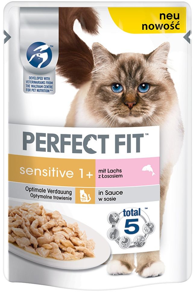 Perfect Fit Sensitive z łososiem w sosie 12 x 85 g