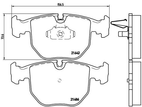 BREMBO Zestaw klocków hamulcowych, hamulce tarczowe P 06 021