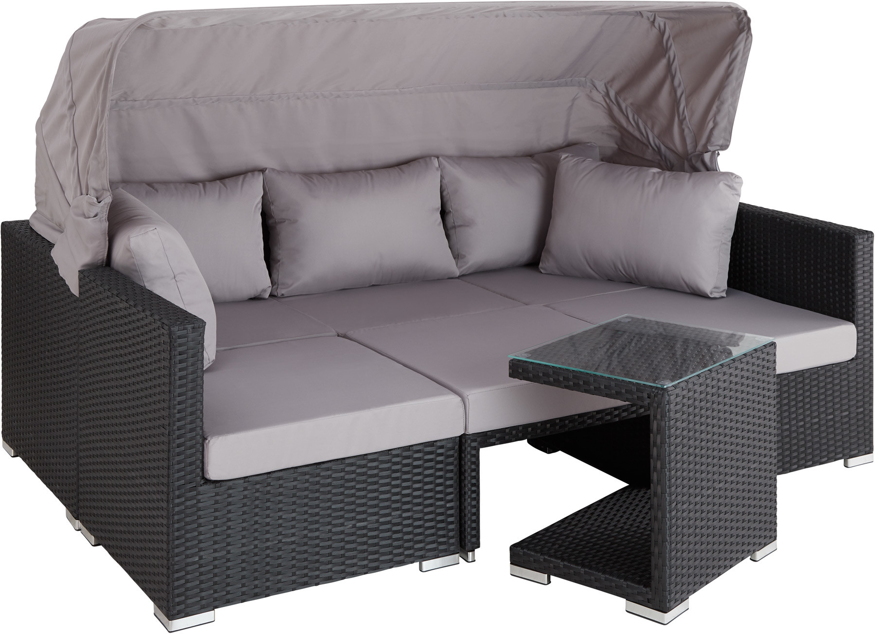 tectake Wypoczynkowe meble ogrodowe San Marino - czarny 403426