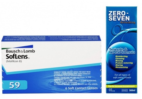 Bausch&Lomb Soflens 59/Comfort z płynem Zero Seven 360ml