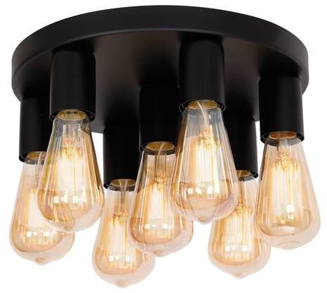 Luminex Filo 1314 plafon lampa sufitowa 7x60W E27 czarny