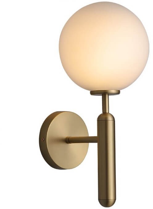 COPEL Kinkiet LAMPA ścienna CGMLKULSTICKIN COPEL modernistyczna OPRAWA szklana kula do sypialni mosiądz biały CGMLKULSTICKIN