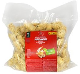 FIRE FAMILY Podpałka - trociny FIREWOOL 1 KG 1kg FIRE FAMILY