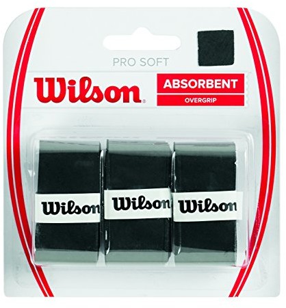 Wilson Pro Soft, owijki do rakiety tenisowej, uniseks, 3 szt. w opakowaniu, czarny, jeden rozmiar 0887768146924