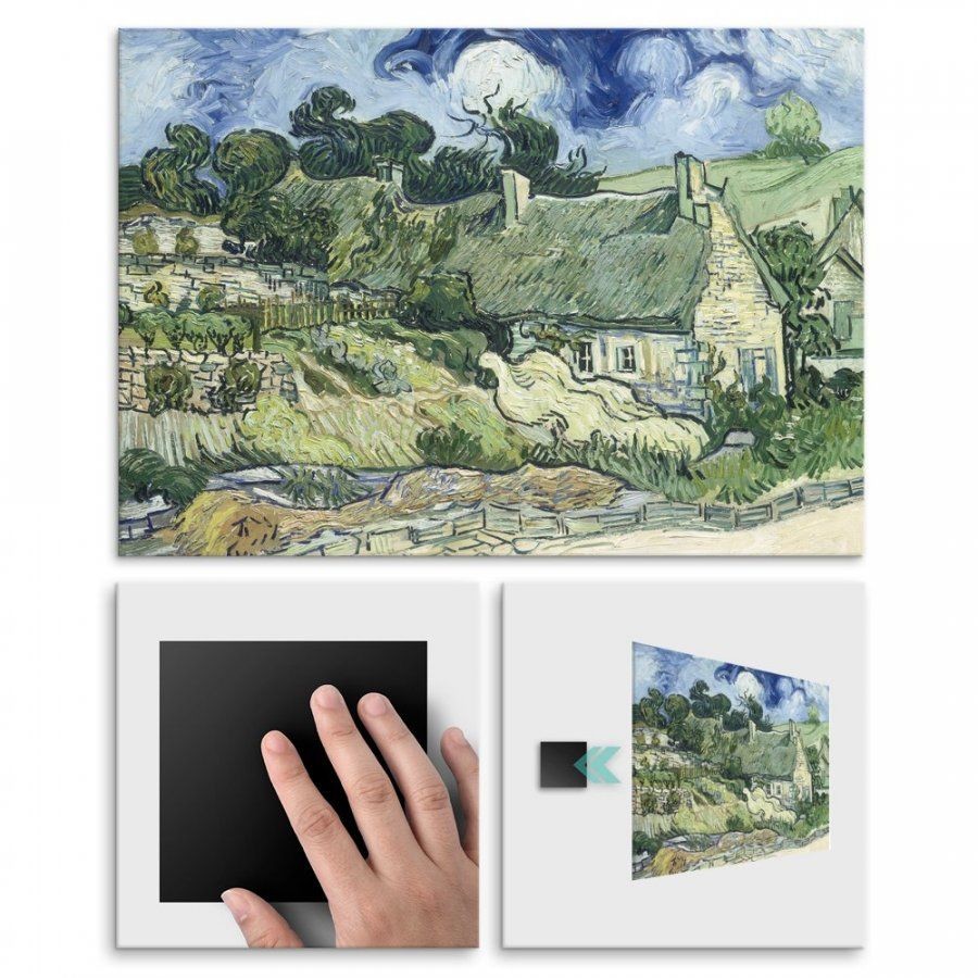 Pix4home Plakat metalowy Vincent Van Gogh Thatched Cottages at Cordeville M POS-M-02149