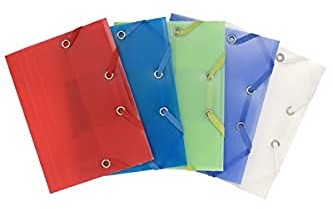 Exacompta Exacompta 50889E teczka na dokumenty (3 klapki, gumowy ściągacz, PP, 12 x 16 cm), 1 sztuka, losowy kolor 3130630508892