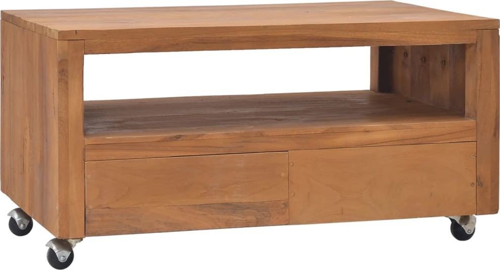 vidaXL Szafka TV na kółkach 80x50x42 cm lite drewno tekowe 326130
