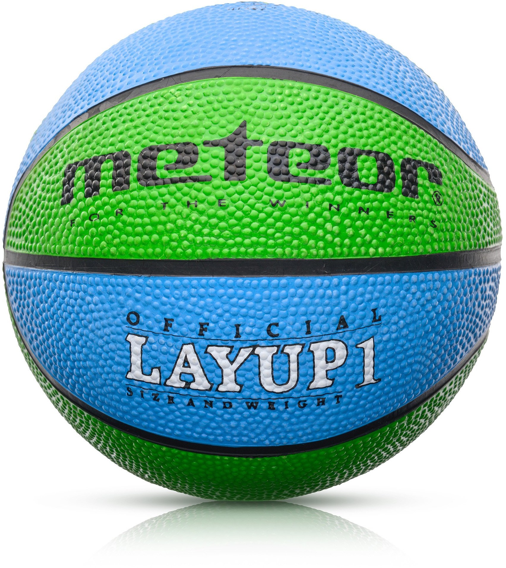 Meteor Piłka koszykowa Layup 1 niebieski/zielony 07122