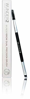 Wunder2 WUNDER2 WUNDERBROW profesjonalna szczotka do brwi ze ściętą końcówką i pędzelkiem spiralnym do koloryzacji brwi