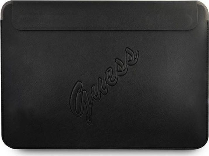 Guess Torba Sleeve GUCS13PUSASBK 13 cali czarny/black Saffiano Script GUE1206BLK