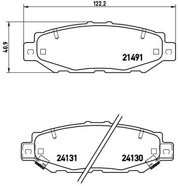 BREMBO Zestaw klocków hamulcowych, hamulce tarczowe P 83 038