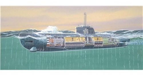 Revell zestaw do budowy modelu statek 1:144 - Niemiecka U-Boot typ XXI z wkładem w skali 1:144, poziom 4, wierna replika z wieloma szczegółami, 05078
