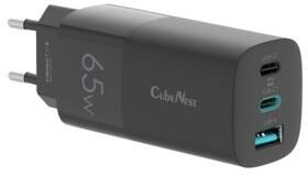 CubeNest Ładowarka sieciowa CubeNest 1xUSB 2x USB-C PD 65W Czarny