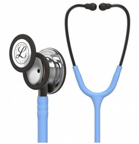 LITTMANN Stetoskop Littmann Classic III 5959 Stetoskop internistyczny Mirror-Finish przewód błękitny trzonek smoke lira smoke TOW017528