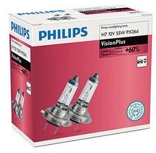 Philips Philips 2xŻarówki H7 VisionPlus 60% Więcej Świata 0374261