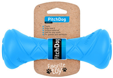 PULLER PULLER PitchDog Game barbell blue zabawka dla psa niebieski 7 x 19 cm