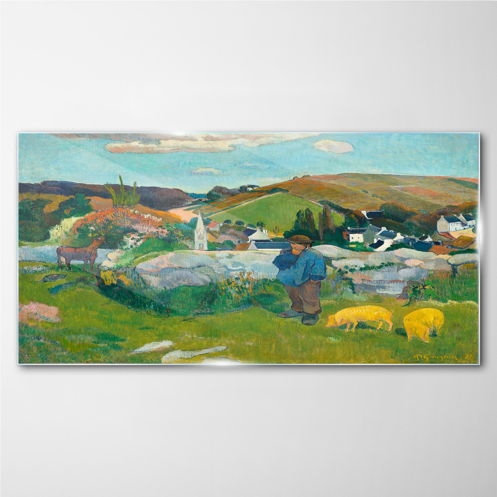 PL Coloray Obraz na Szkle Swineherd Gauguin 120x60cm