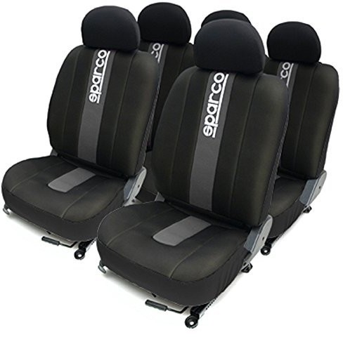Sparco Corsa Pokrowce na siedzenia kompletny zestaw z szarego paski spc1012 SPC1012