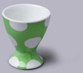 W.m. bartleet & sons Kieliszek na jajko w kropki - zielony