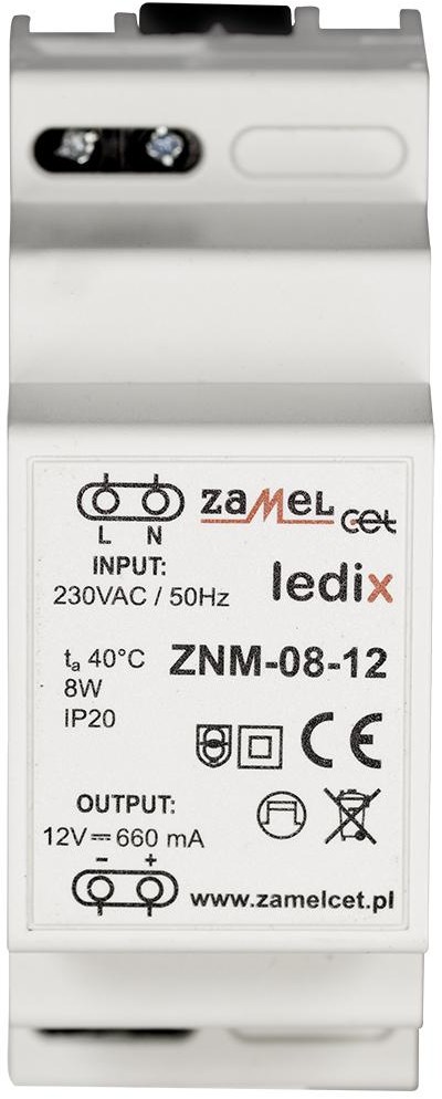 Zamel Ledix zasilacz modułowy ZNM-08-12 LDX10000016 LDX10000016