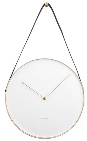 Karlsson 5767WH stylowy zegar ścienny, śr. 34 cm