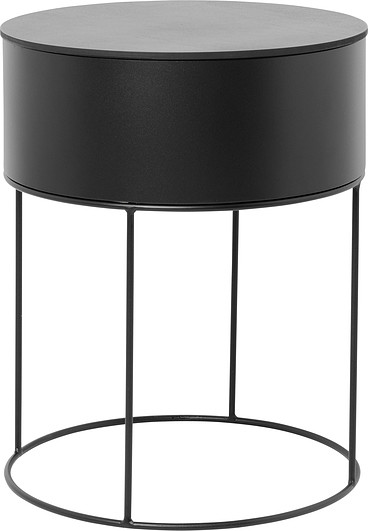 Ferm Living Doniczka Plant Box okrągła czarna 3356