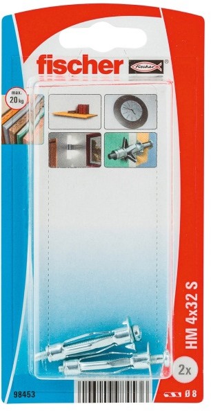 Fischer Kołki do g-k stalowe HM 4 x 33 mm 2 szt. 98453