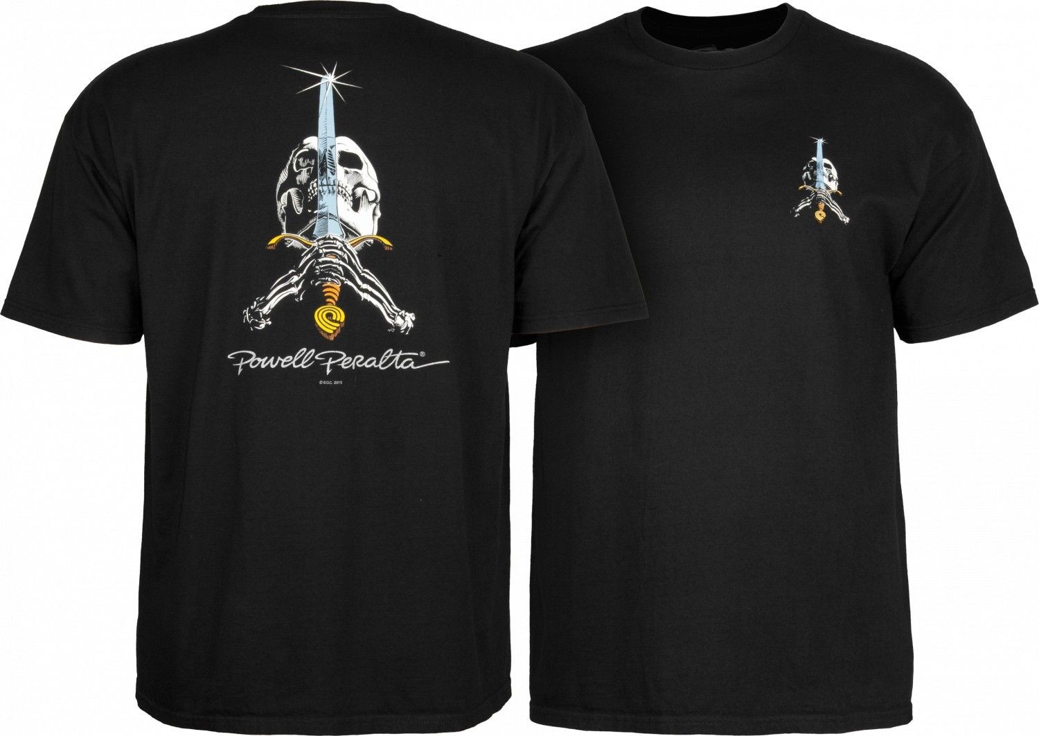 POWELL PERALTA t-shirt POWELL PERALTA SKULL AND SWORD Black