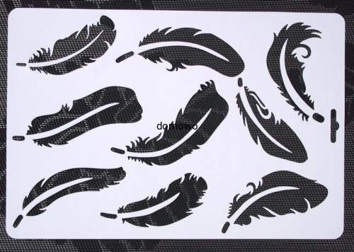 SZABLONY DO MALOWANIA RYSOWANIA NADRUKÓW pióra