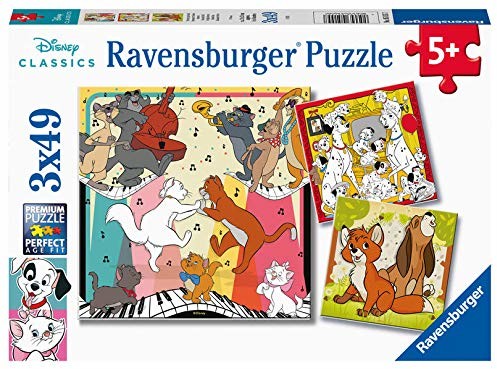 Ravensburger Kinderpuzzle 05155 - Tierisch gut drauf - 3x49 Teile Disney Puzzle für Kinder ab 5 Jahren 5155