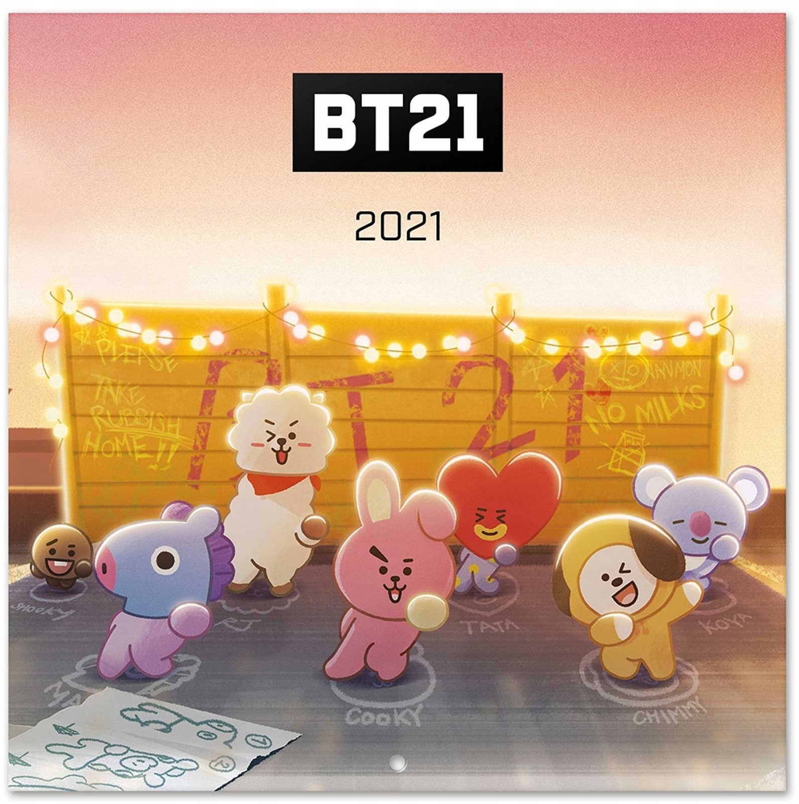 Kalendarz Ścienny 2021 Z Postaciami BT21