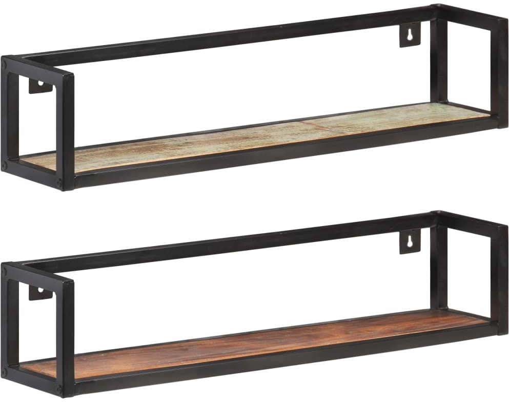 VidaXL Półki ścienne, 2 szt., 80 cm, lite drewno z odzysku 320671 VidaXL