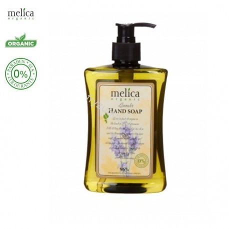 Melica Organic Mydło organiczne w płynie do rąk - Kojące z ekstraktem z lawendy, 500ml - mel2