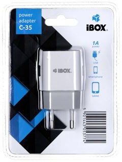 iBox Ładowarka C-35 1A WHITE USB ILUC35W