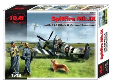ICM Model plastikowy Samolot Spitfire Mk.IX w/RAF Pilots&Gr.Personnel GXP-689753